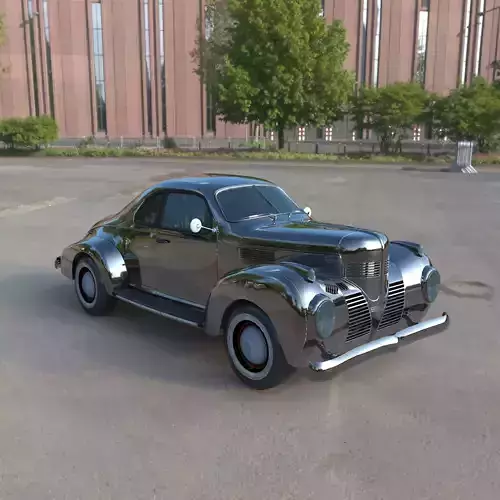 Vintage Classic Car Lowpoly PBR 3D Model