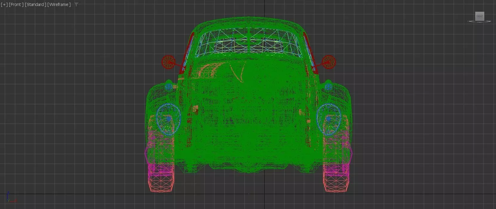 Vintage Classic Car Lowpoly PBR 3D Model Low-poly 3D model_13