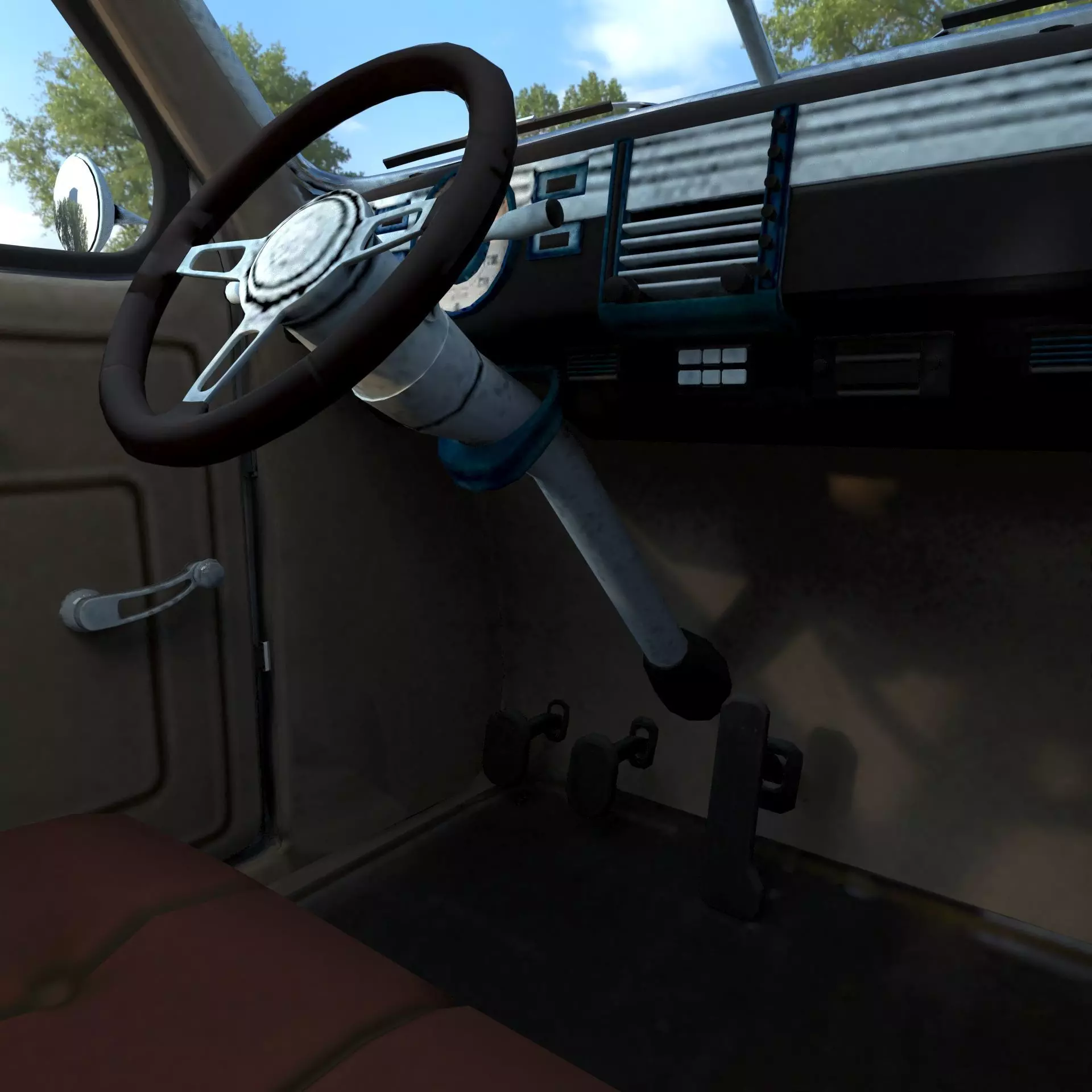 Vintage Classic Car Lowpoly PBR 3D Model Low-poly 3D model_11