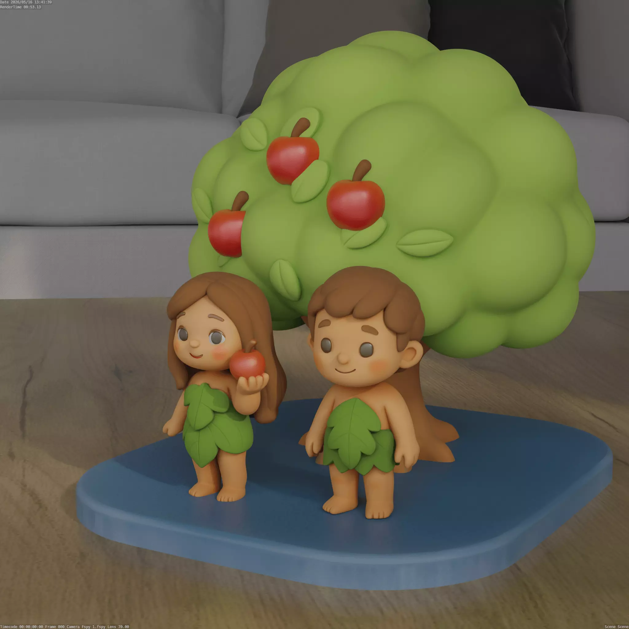 Adam Eve 3D Printable STL Separate Figures 3D print model