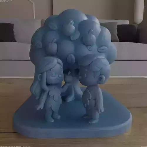 Adam Eve 3D Printable STL Separate Figures