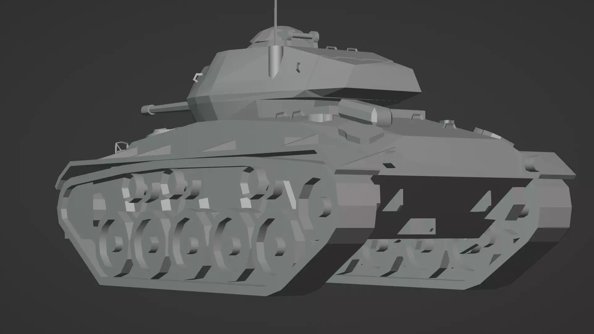  M24 Chaffee 3D Model Low-poly 3D model_14
