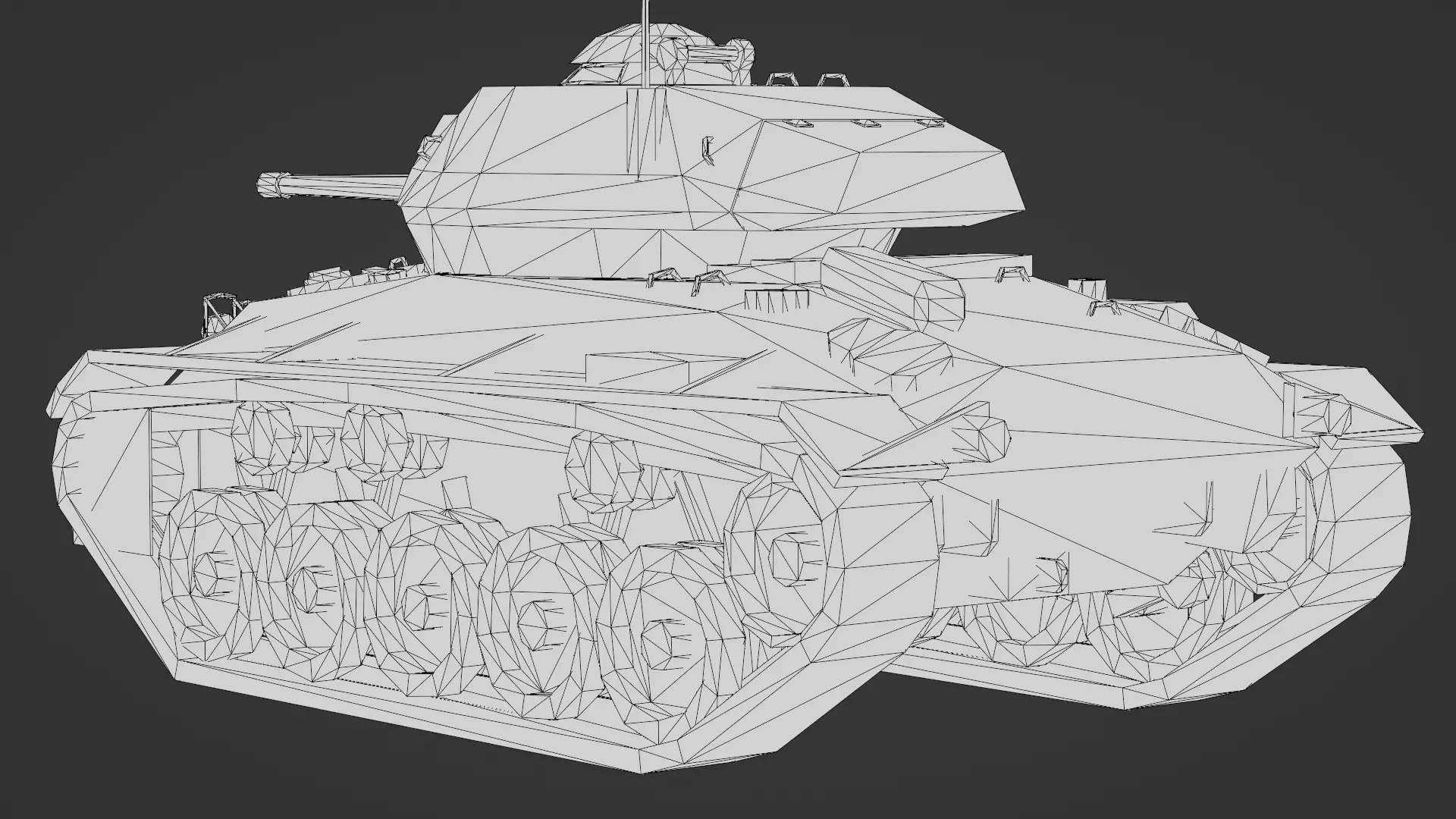  M24 Chaffee 3D Model Low-poly 3D model_25