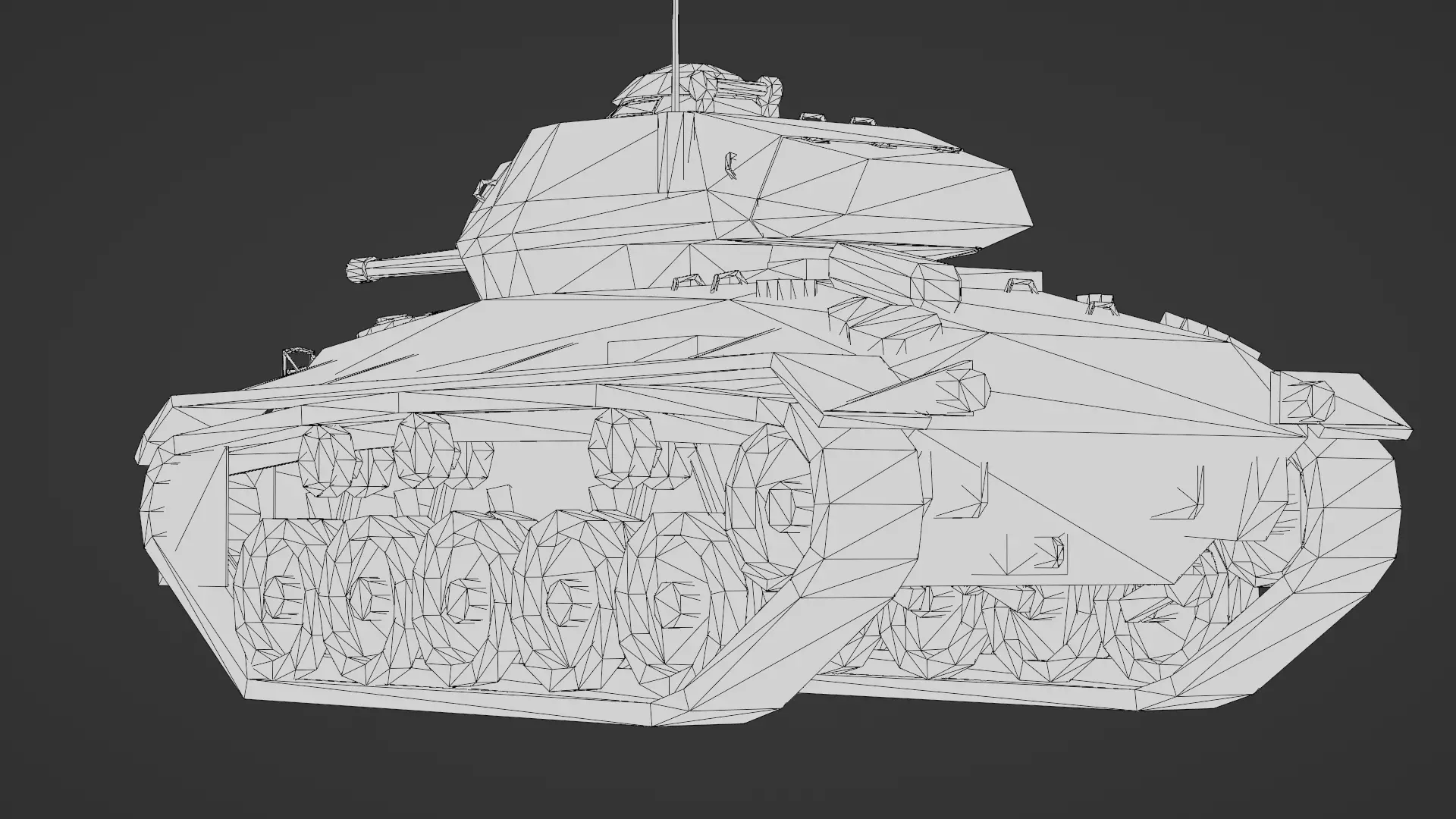  M24 Chaffee 3D Model Low-poly 3D model_26