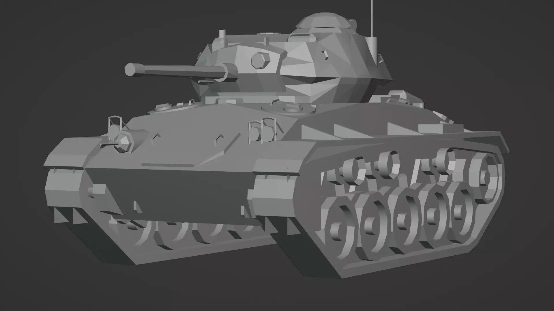  M24 Chaffee 3D Model Low-poly 3D model_16