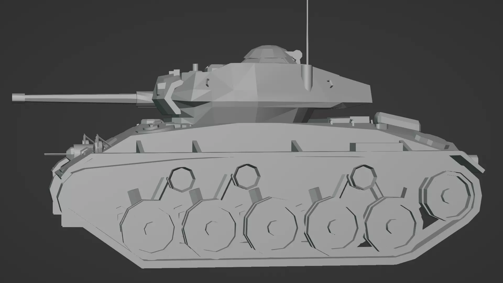  M24 Chaffee 3D Model Low-poly 3D model_17