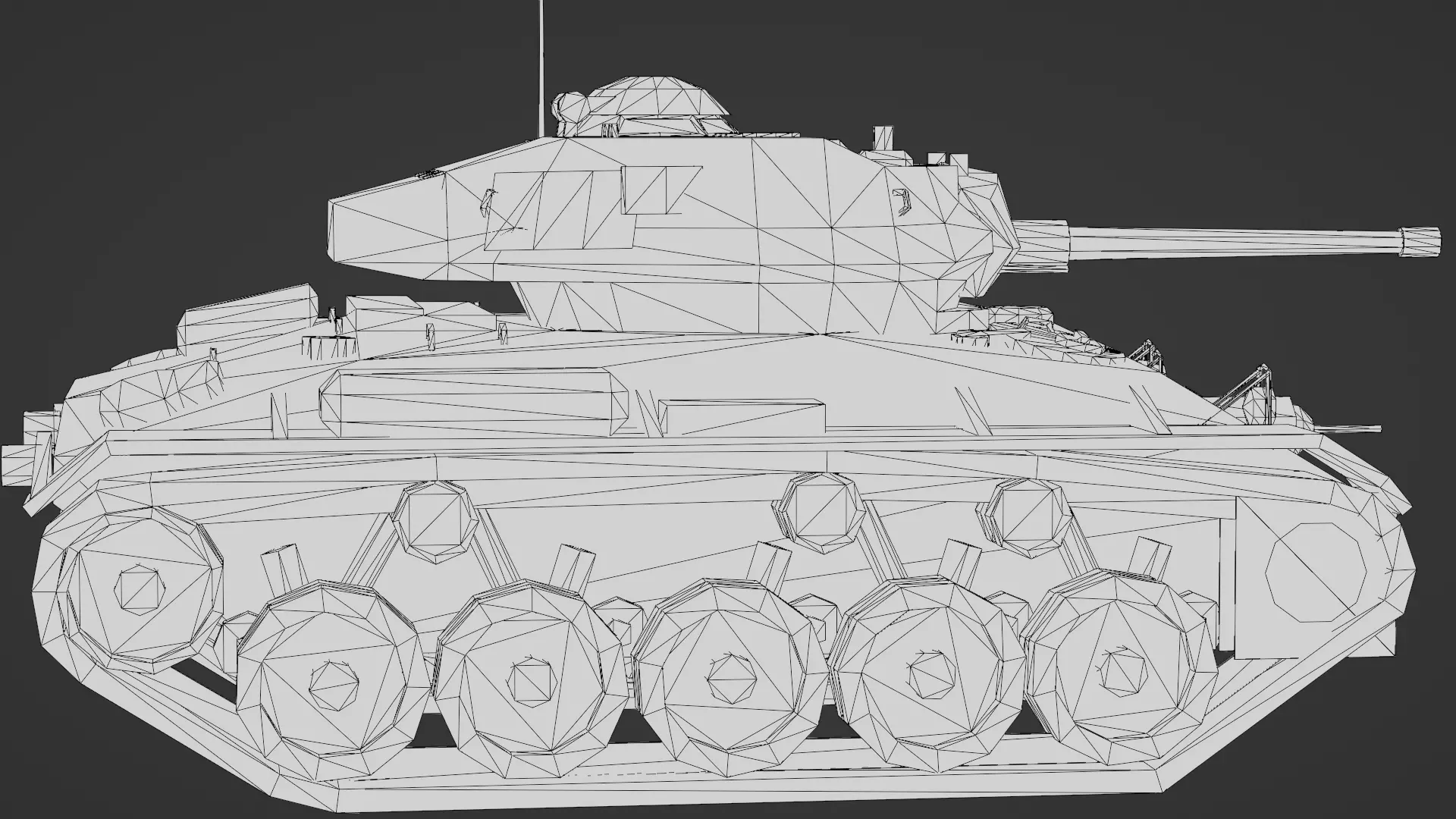  M24 Chaffee 3D Model Low-poly 3D model_32