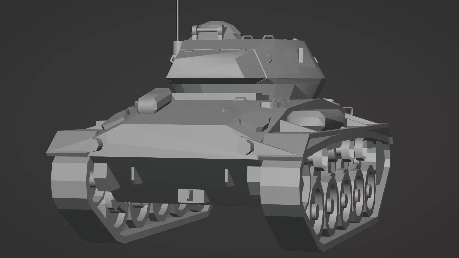  M24 Chaffee 3D Model Low-poly 3D model_19