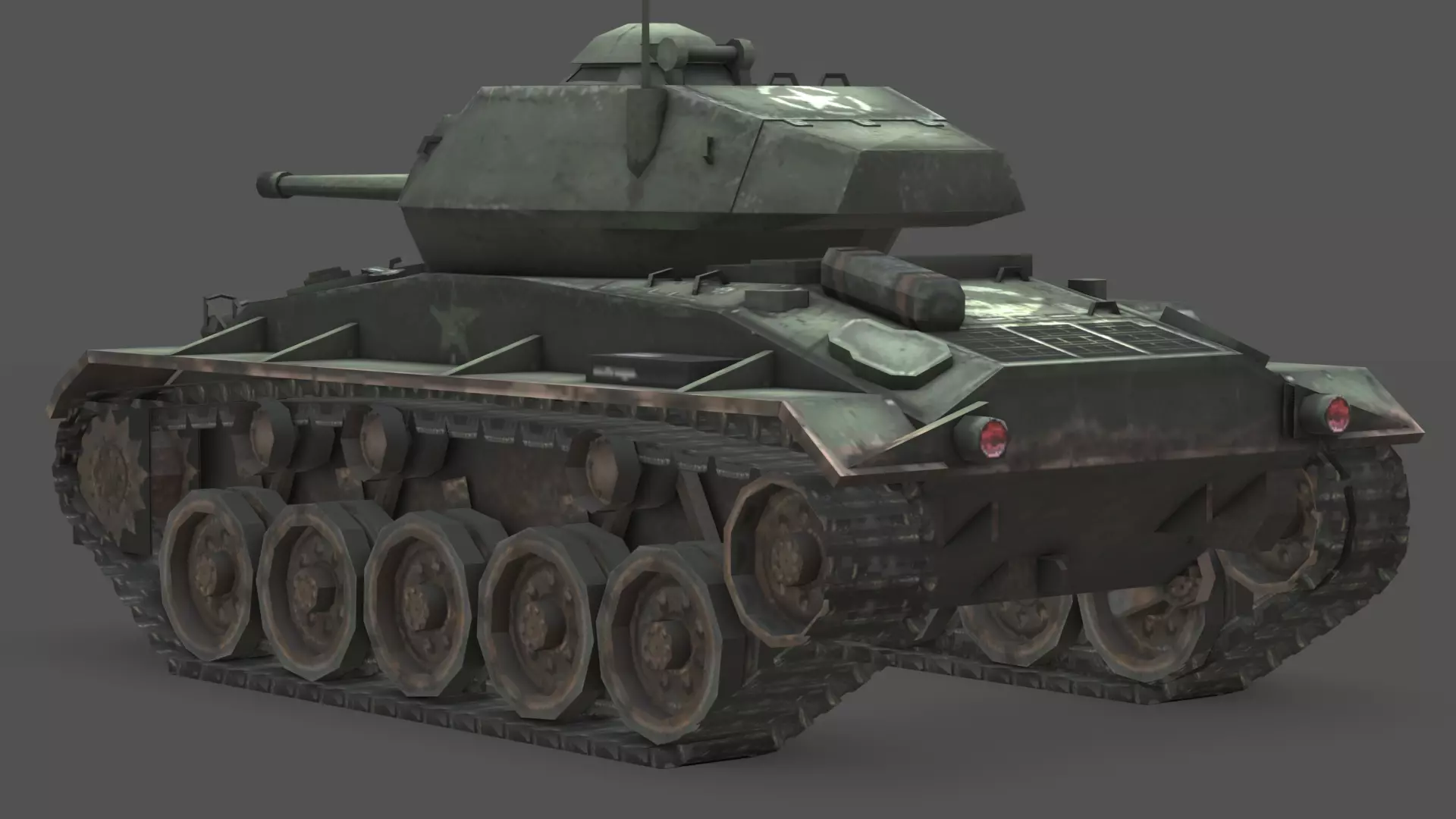  M24 Chaffee 3D Model Low-poly 3D model_2