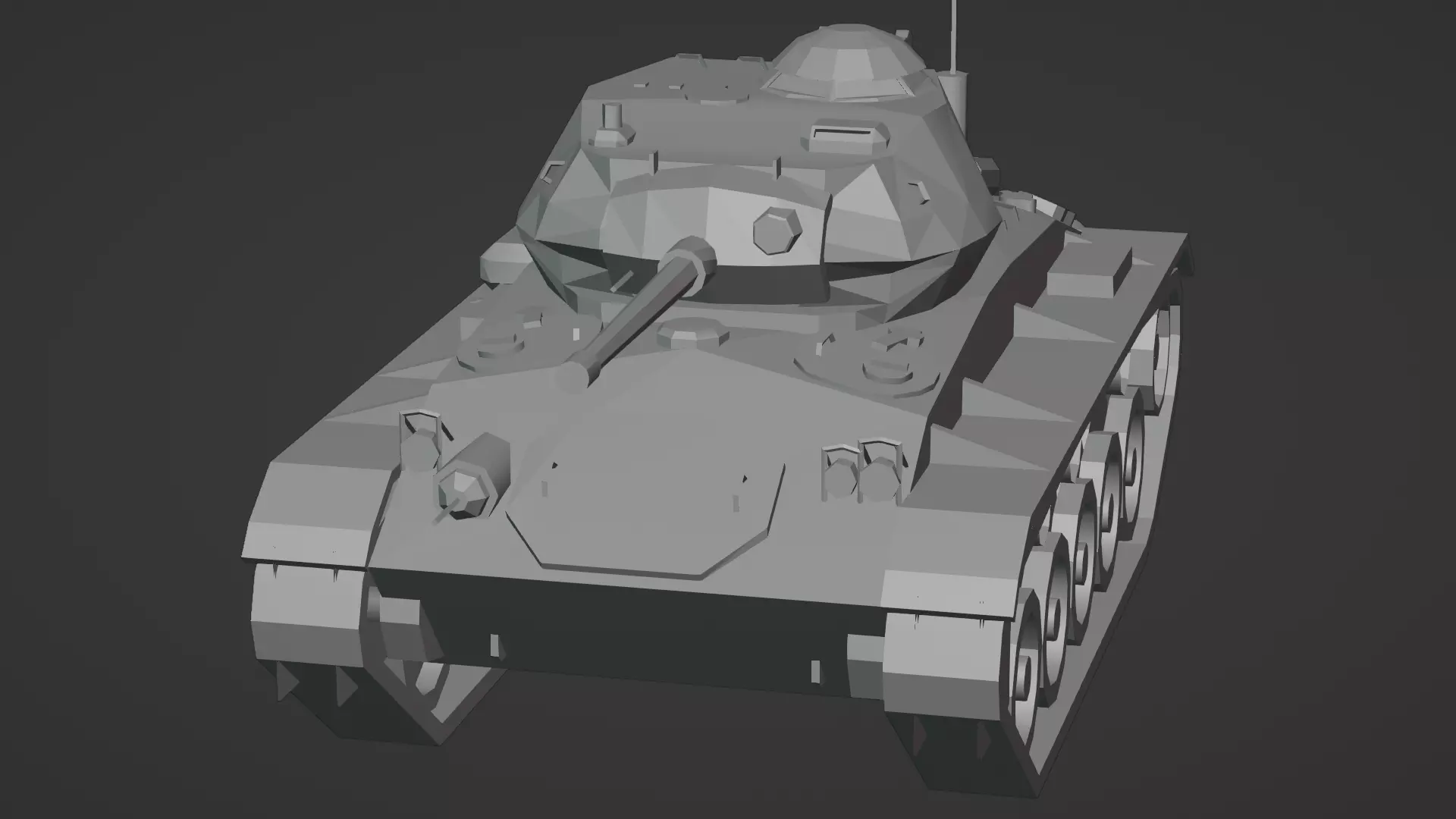  M24 Chaffee 3D Model Low-poly 3D model_22