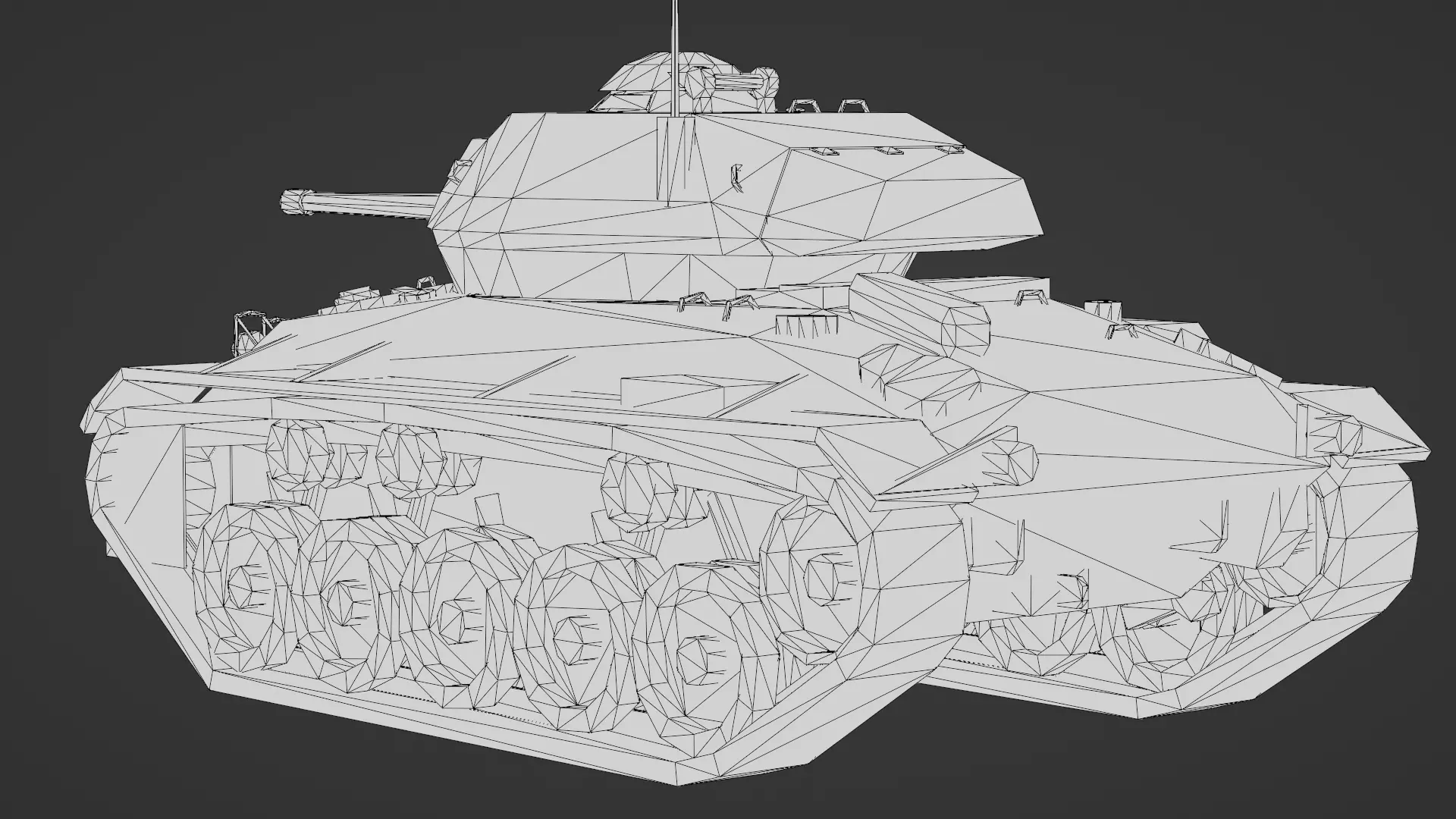  M24 Chaffee 3D Model Low-poly 3D model_27