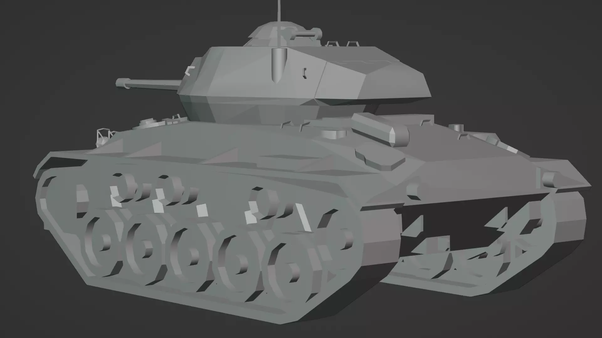  M24 Chaffee 3D Model Low-poly 3D model_15