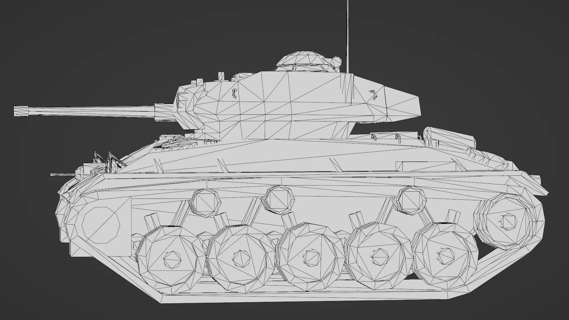  M24 Chaffee 3D Model Low-poly 3D model_29