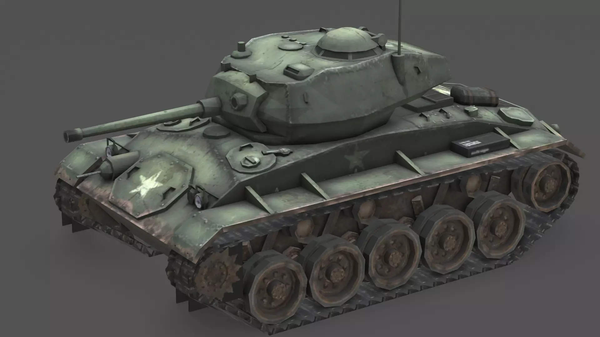  M24 Chaffee 3D Model Low-poly 3D model_11
