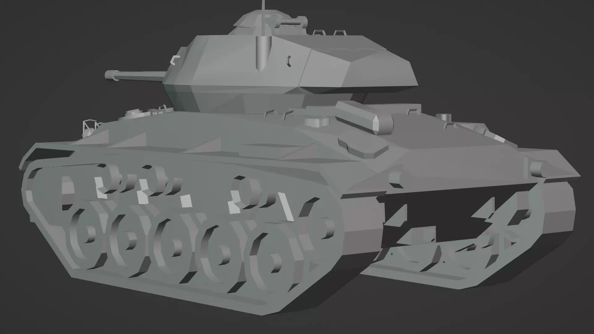  M24 Chaffee 3D Model Low-poly 3D model_13