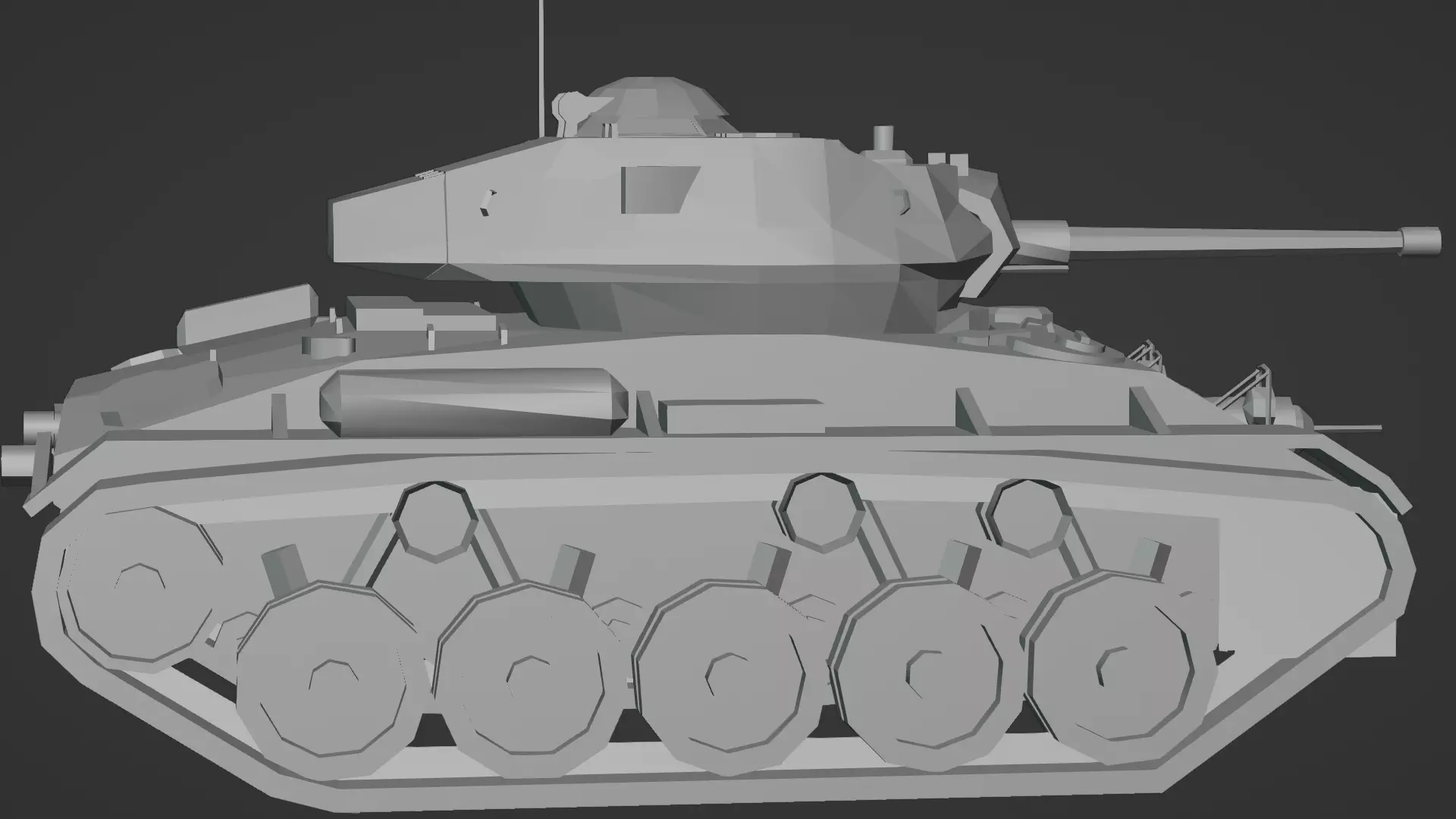  M24 Chaffee 3D Model Low-poly 3D model_20