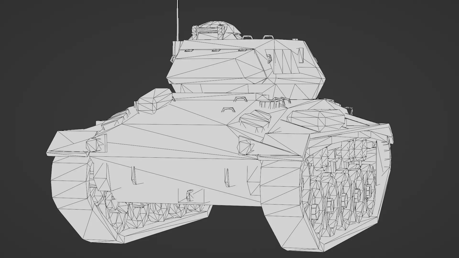 M24 Chaffee 3D Model Low-poly 3D model_31