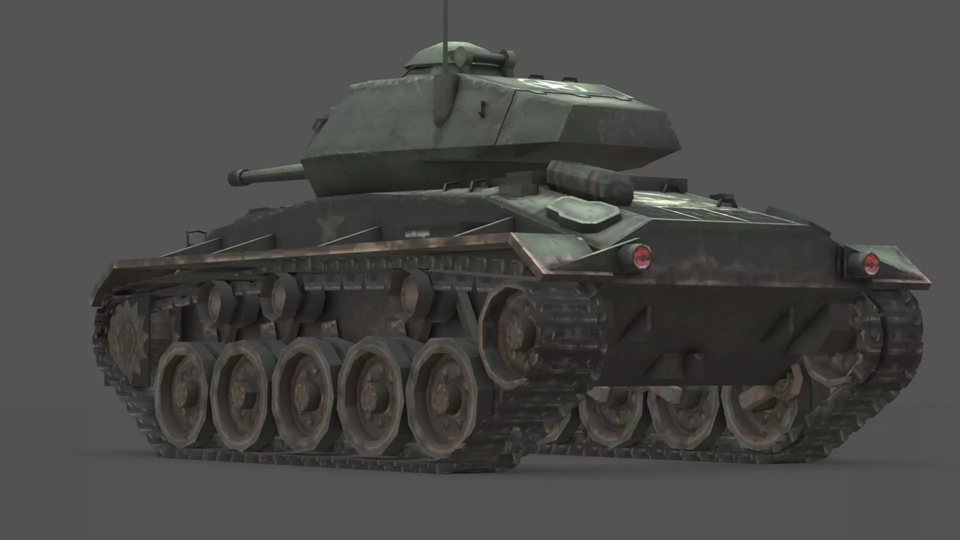 M24 Chaffee 3D Model Low-poly 3D model_3