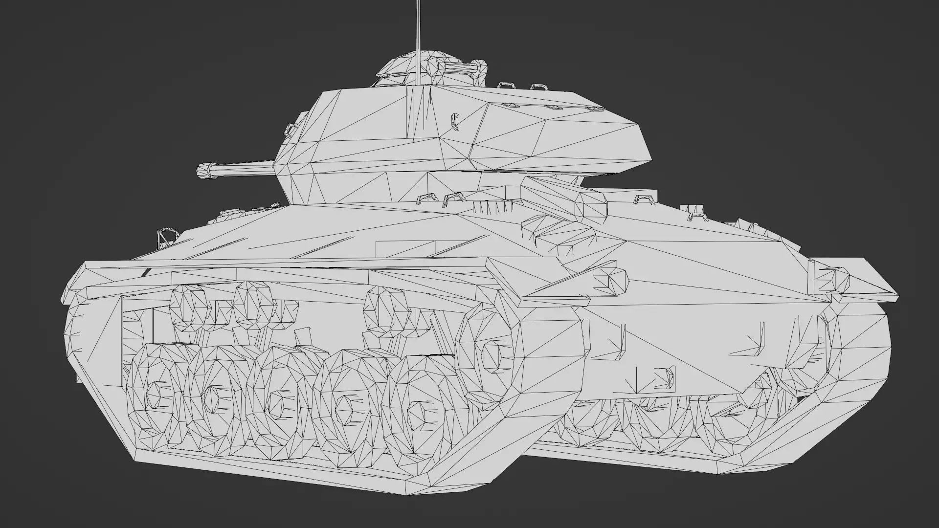  M24 Chaffee 3D Model Low-poly 3D model_30