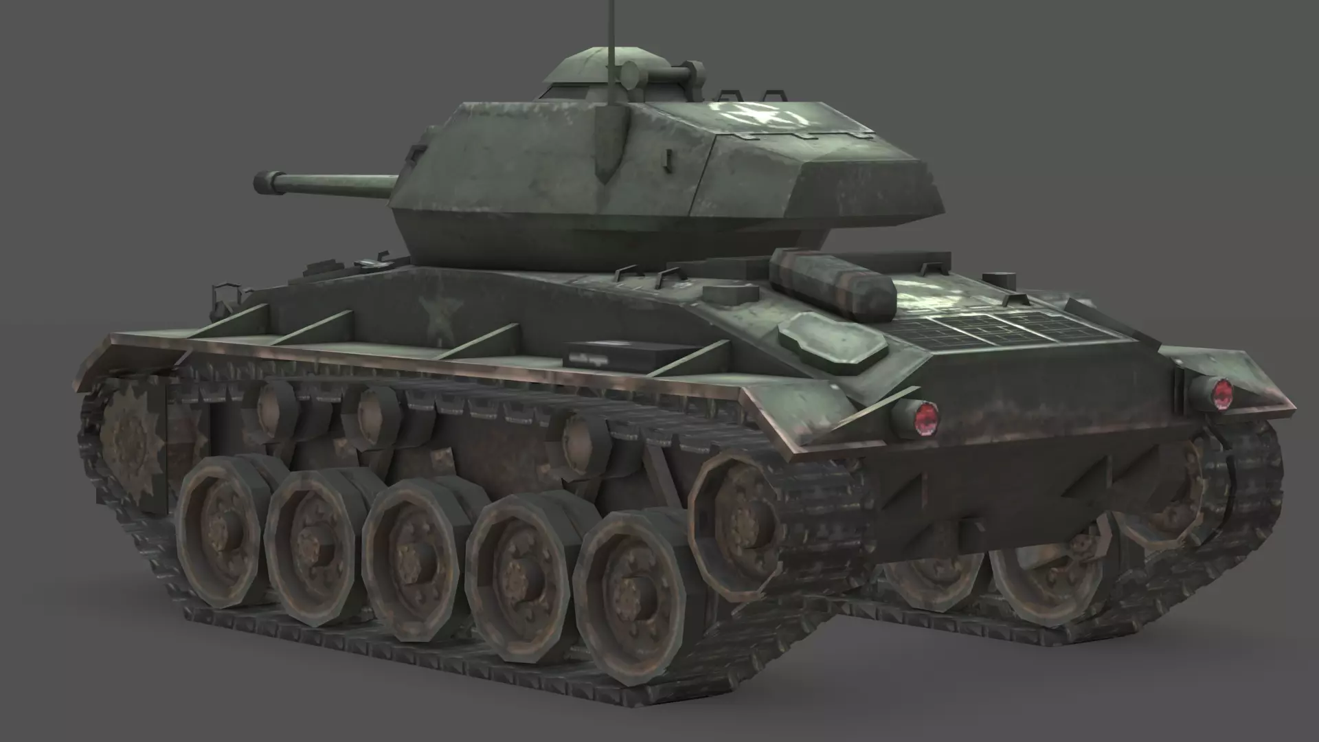  M24 Chaffee 3D Model Low-poly 3D model_4