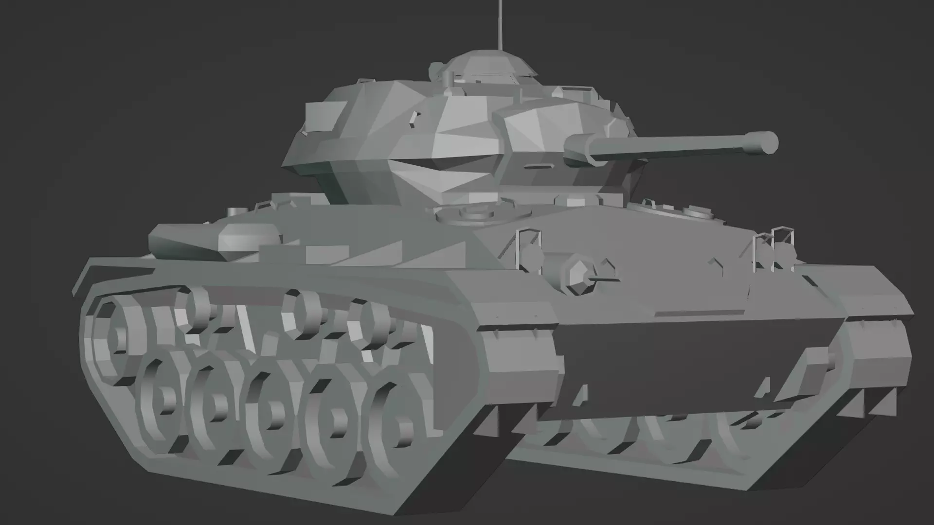  M24 Chaffee 3D Model Low-poly 3D model_21