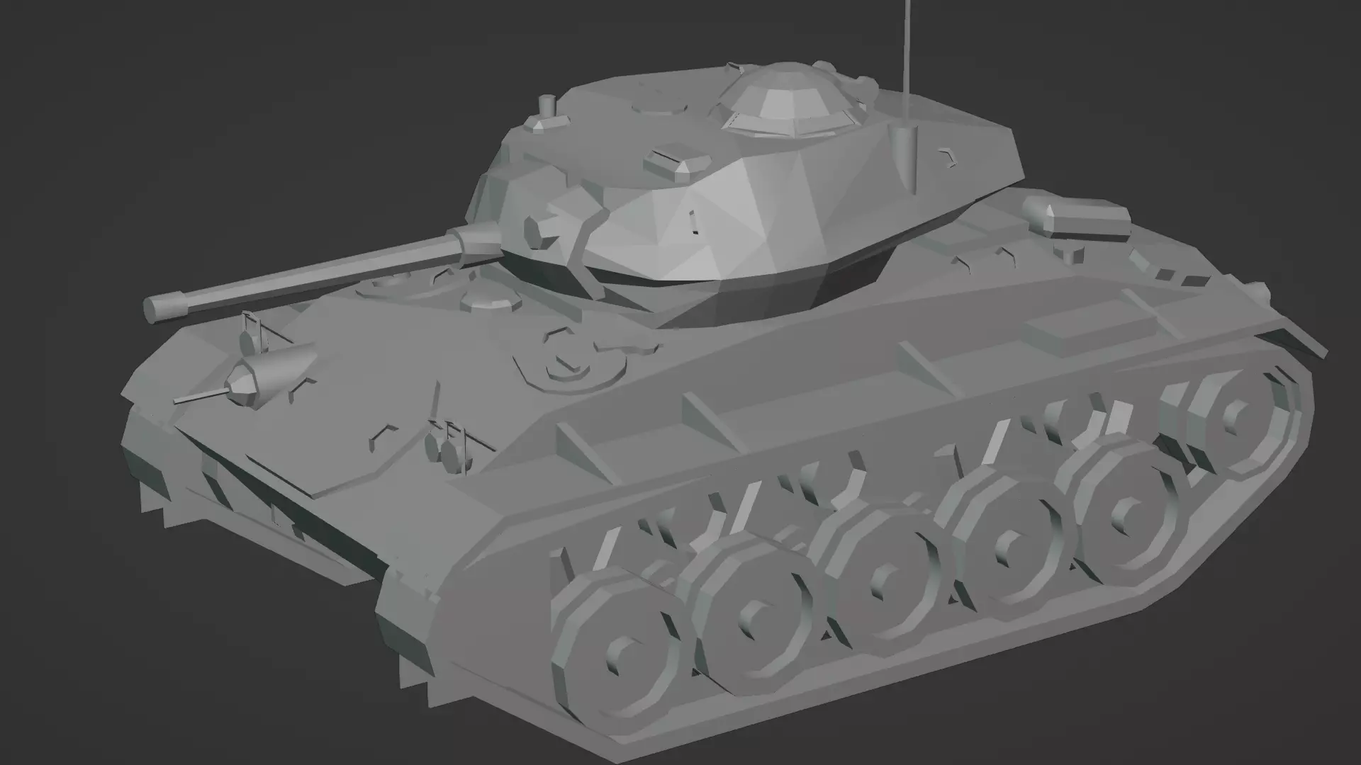  M24 Chaffee 3D Model Low-poly 3D model_23