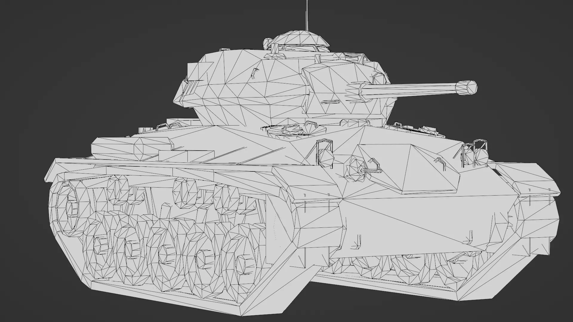  M24 Chaffee 3D Model Low-poly 3D model_33