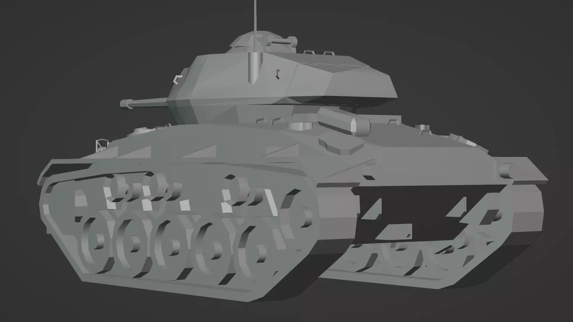  M24 Chaffee 3D Model Low-poly 3D model_18