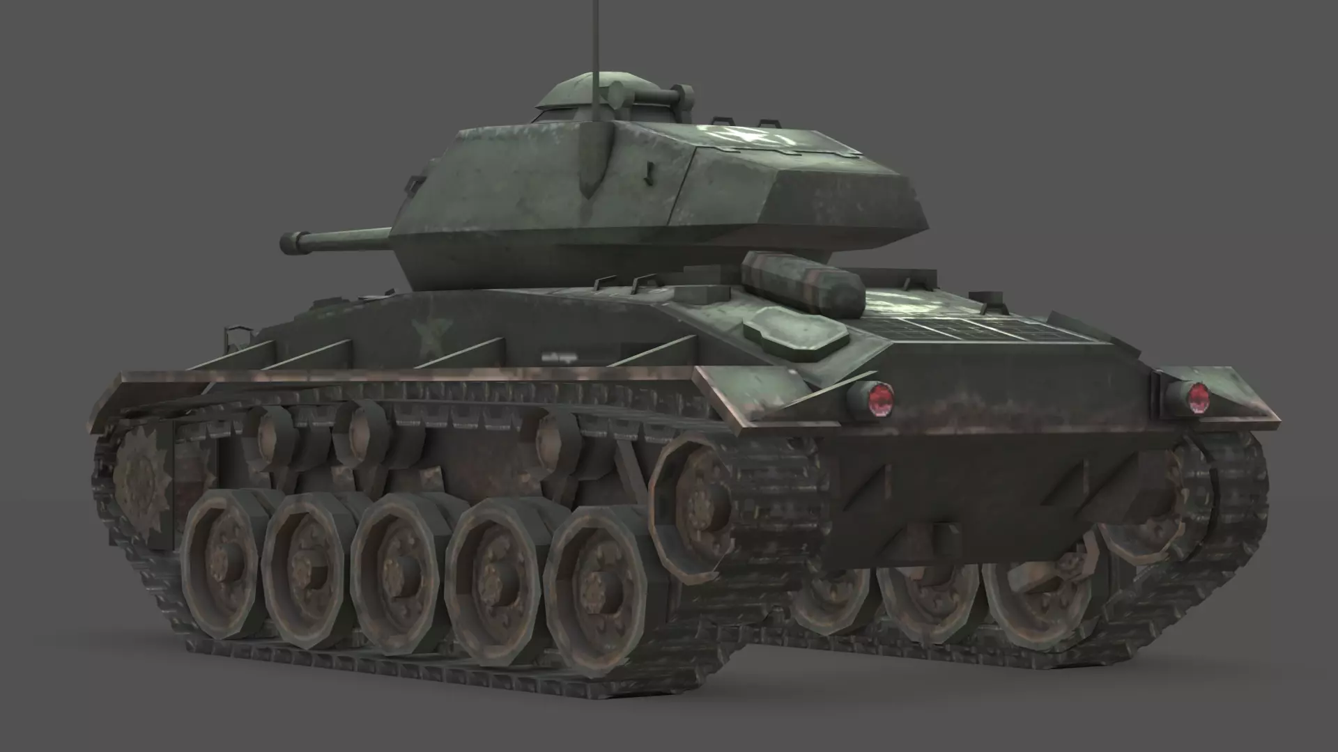  M24 Chaffee 3D Model Low-poly 3D model_6