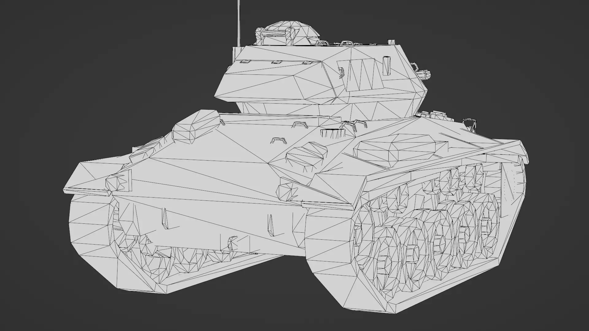  M24 Chaffee 3D Model Low-poly 3D model_24