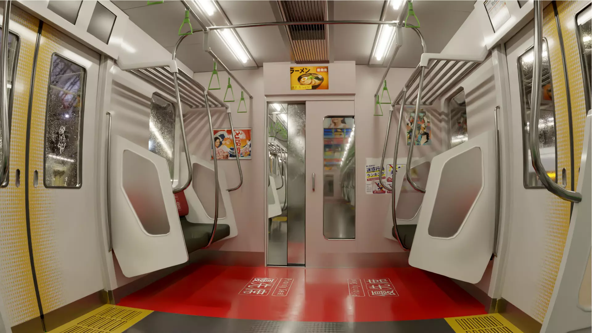 Japanese Train JR line Shinjuku Low-poly 3D model_1