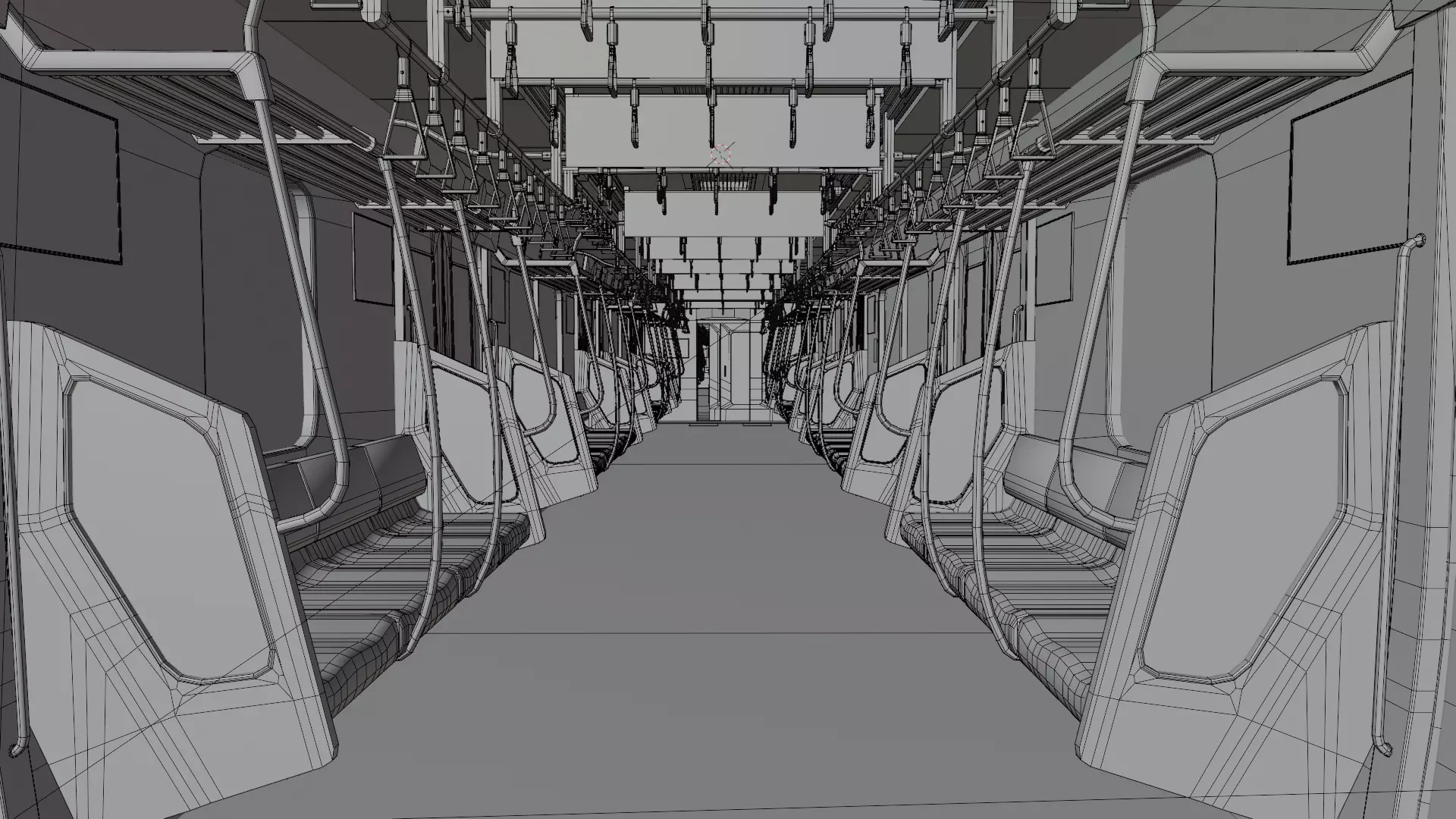 Japanese Train JR line Shinjuku Low-poly 3D model_11