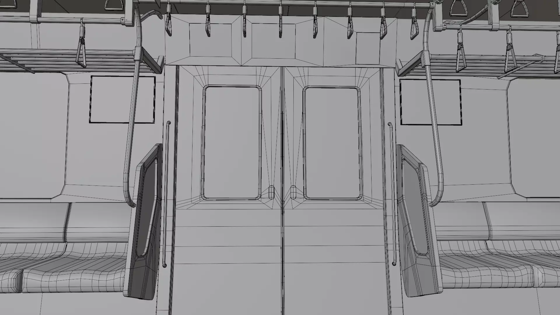 Japanese Train JR line Shinjuku Low-poly 3D model_18