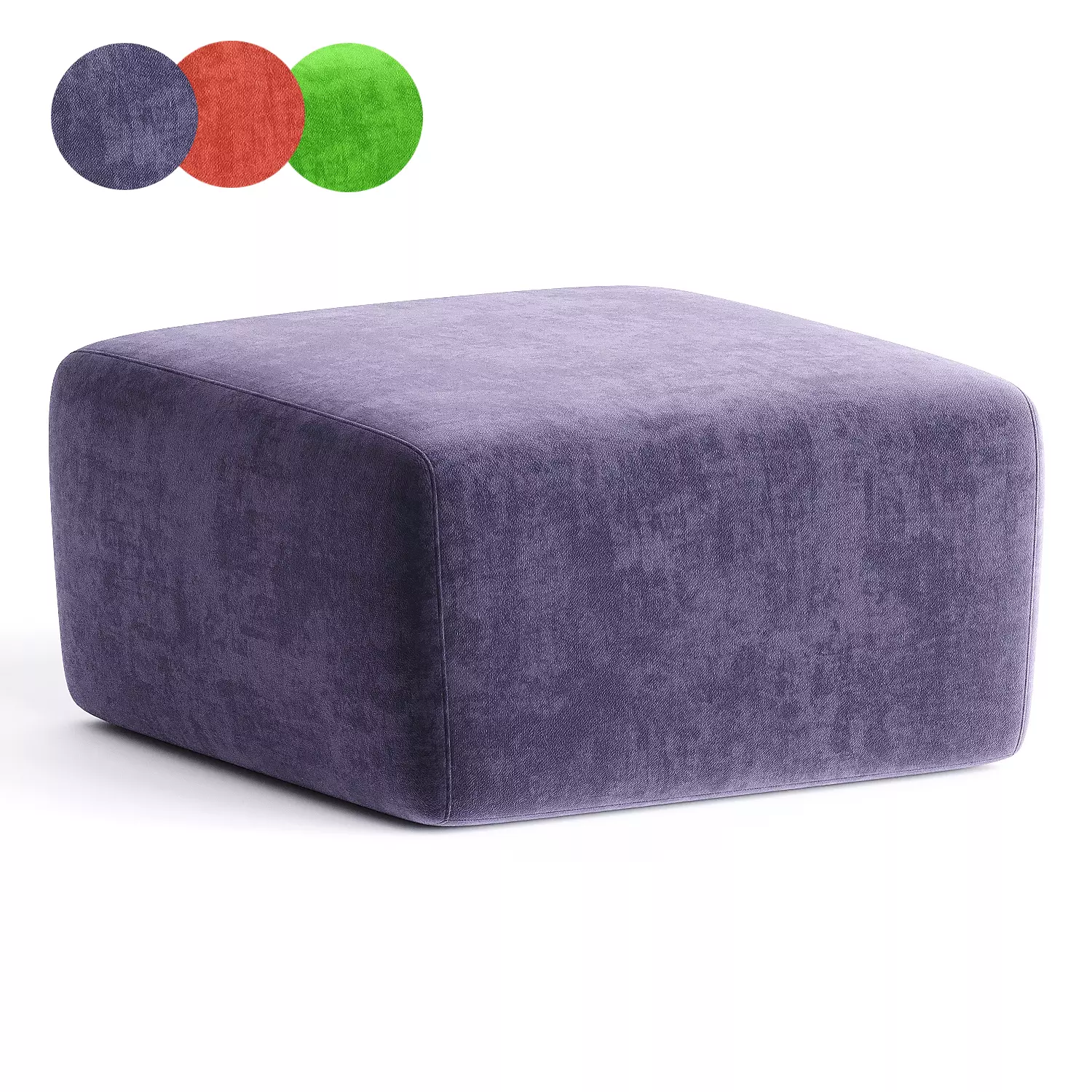 pouf blue 3D model_0