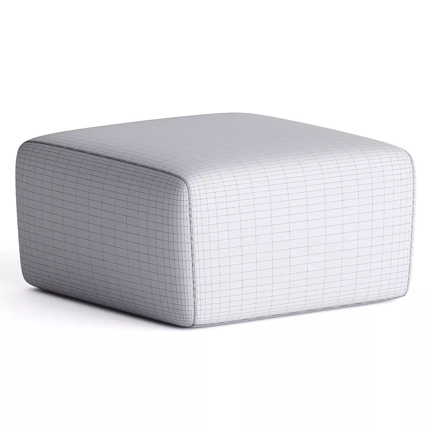 pouf blue 3D model_3