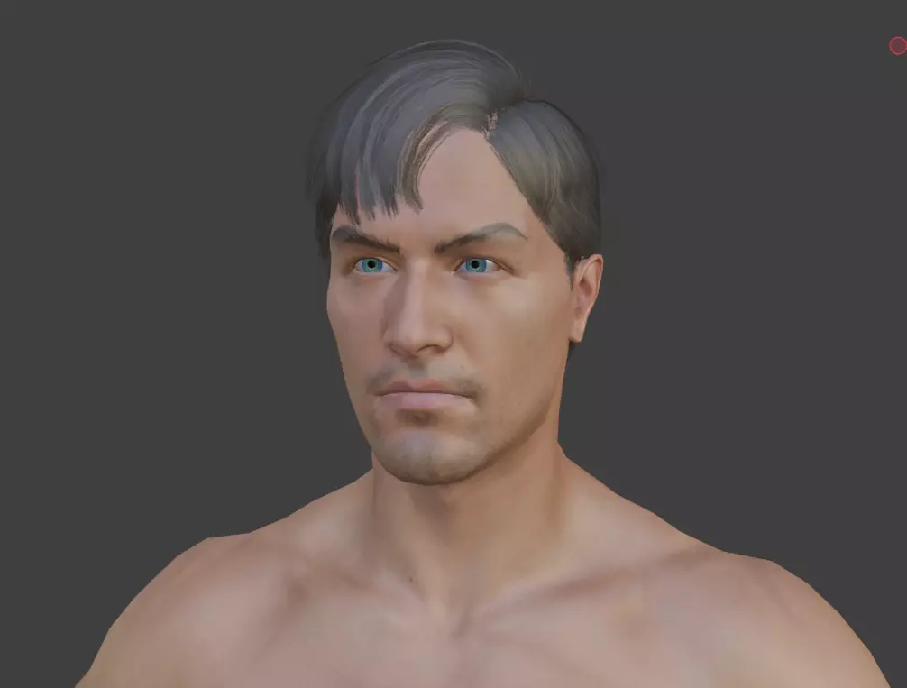 Base Mesh Men Evro Body 3D model_13