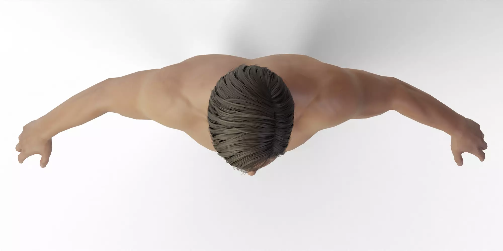 Base Mesh Men Evro Body 3D model_11