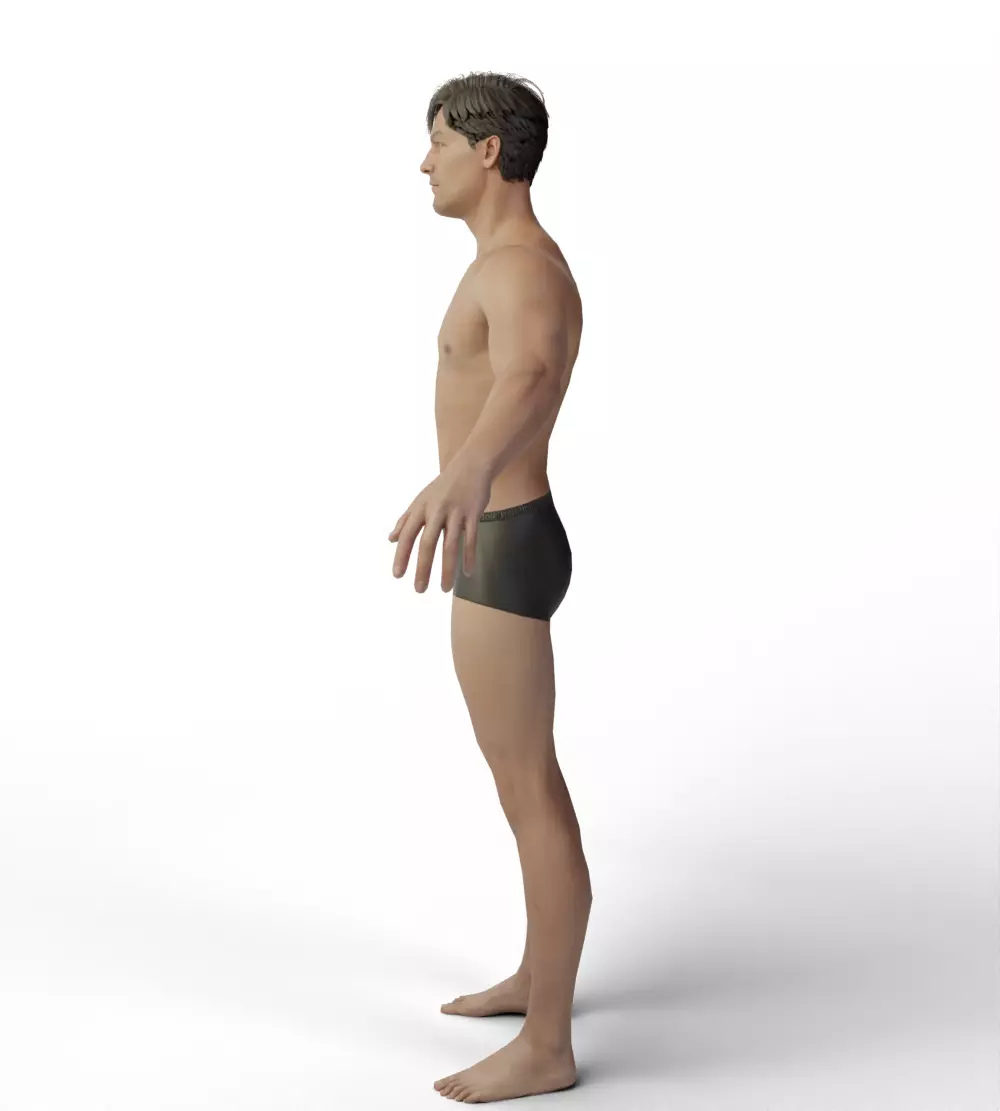 Base Mesh Men Evro Body 3D model_4