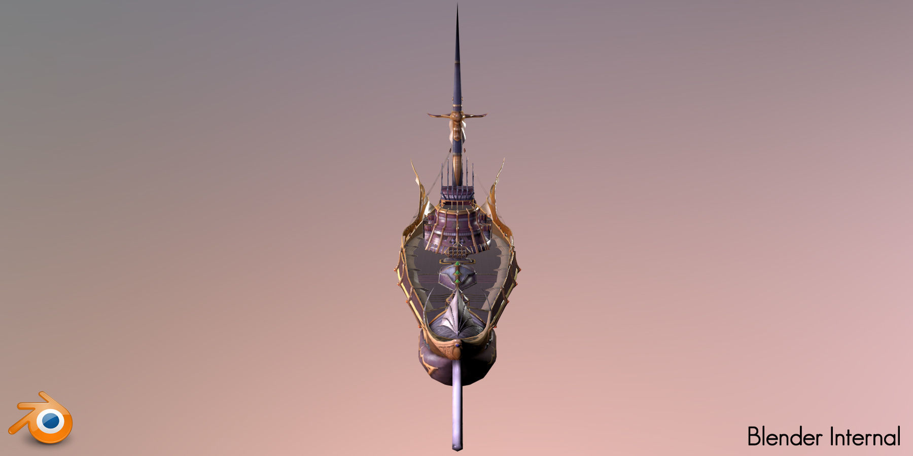 Nautilus sword Low-poly 3D model_12