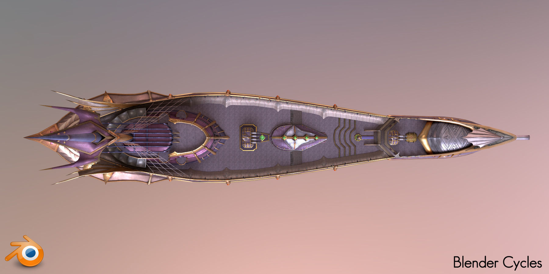 Nautilus sword Low-poly 3D model_9