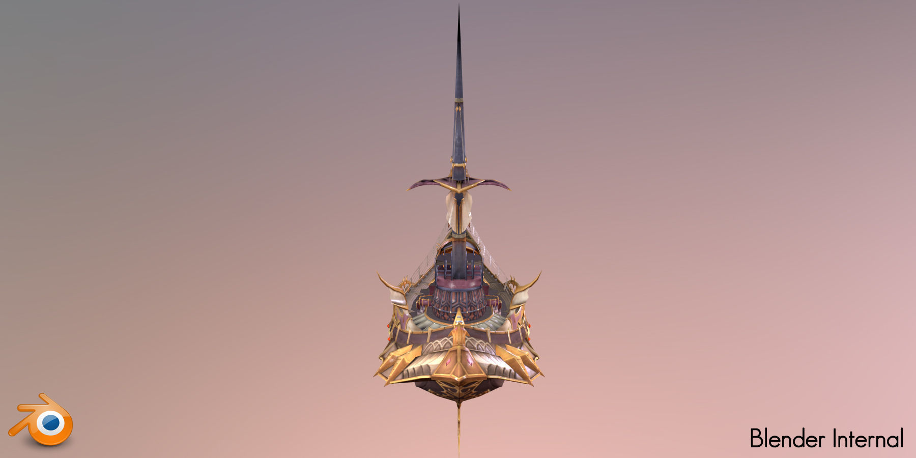 Nautilus sword Low-poly 3D model_13