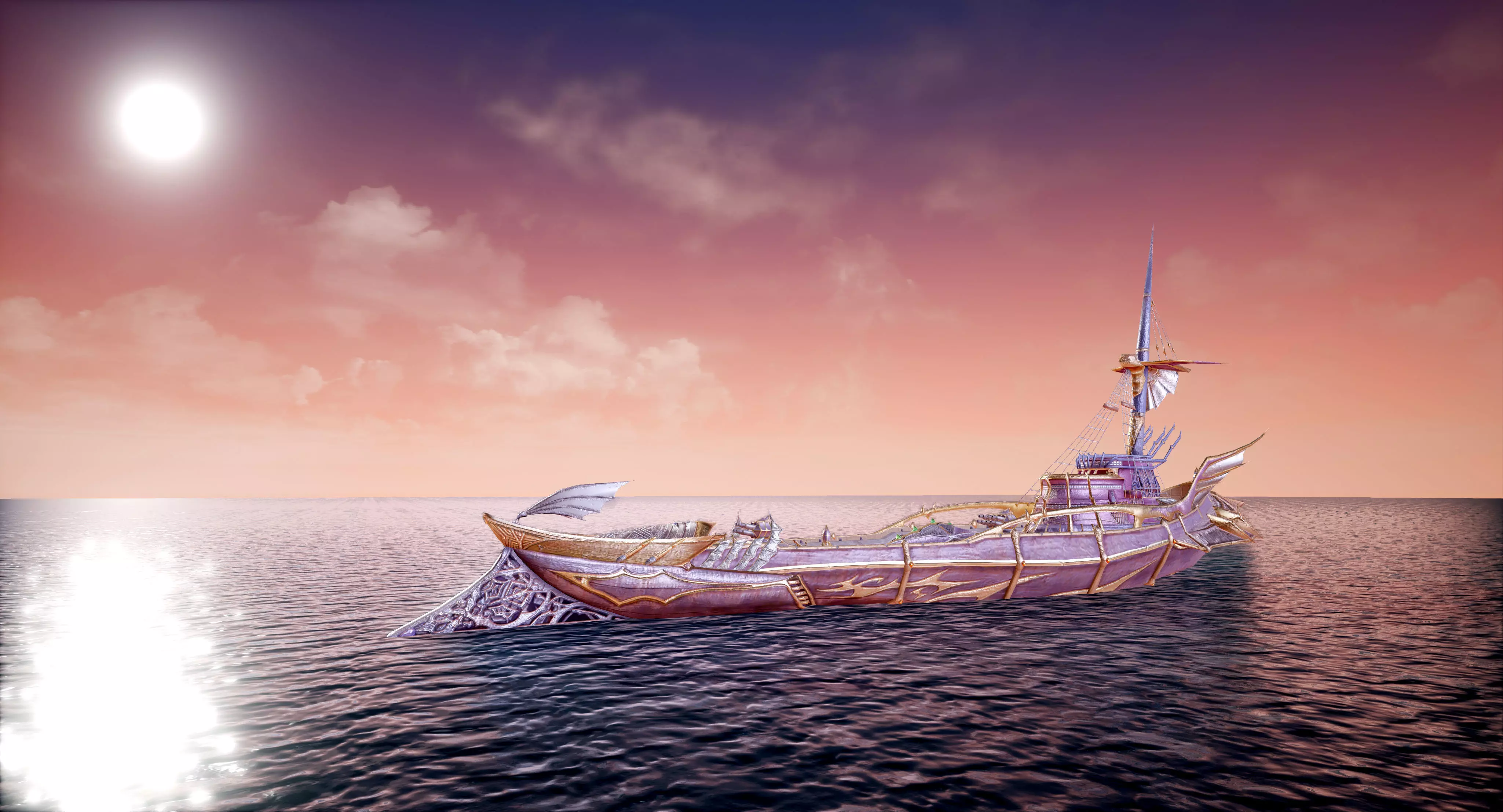 Nautilus sword Low-poly 3D model_0