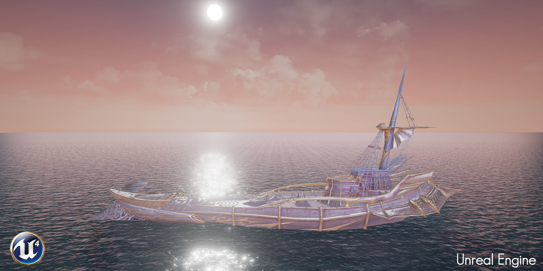 Nautilus sword Low-poly 3D model_1