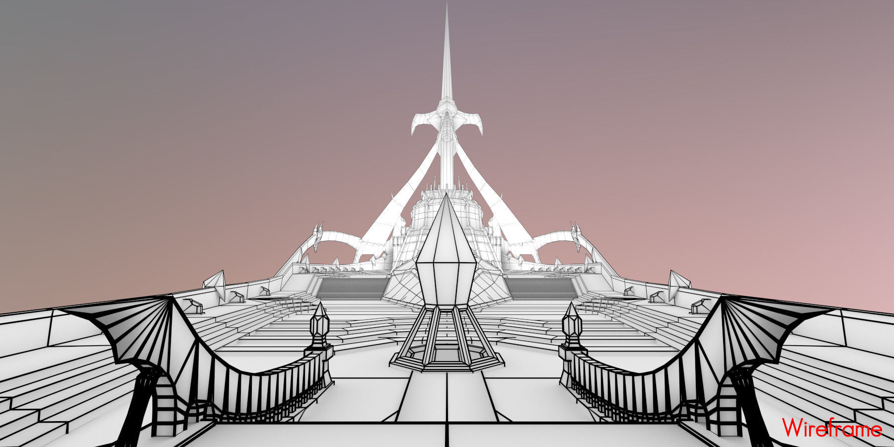 Nautilus sword Low-poly 3D model_20