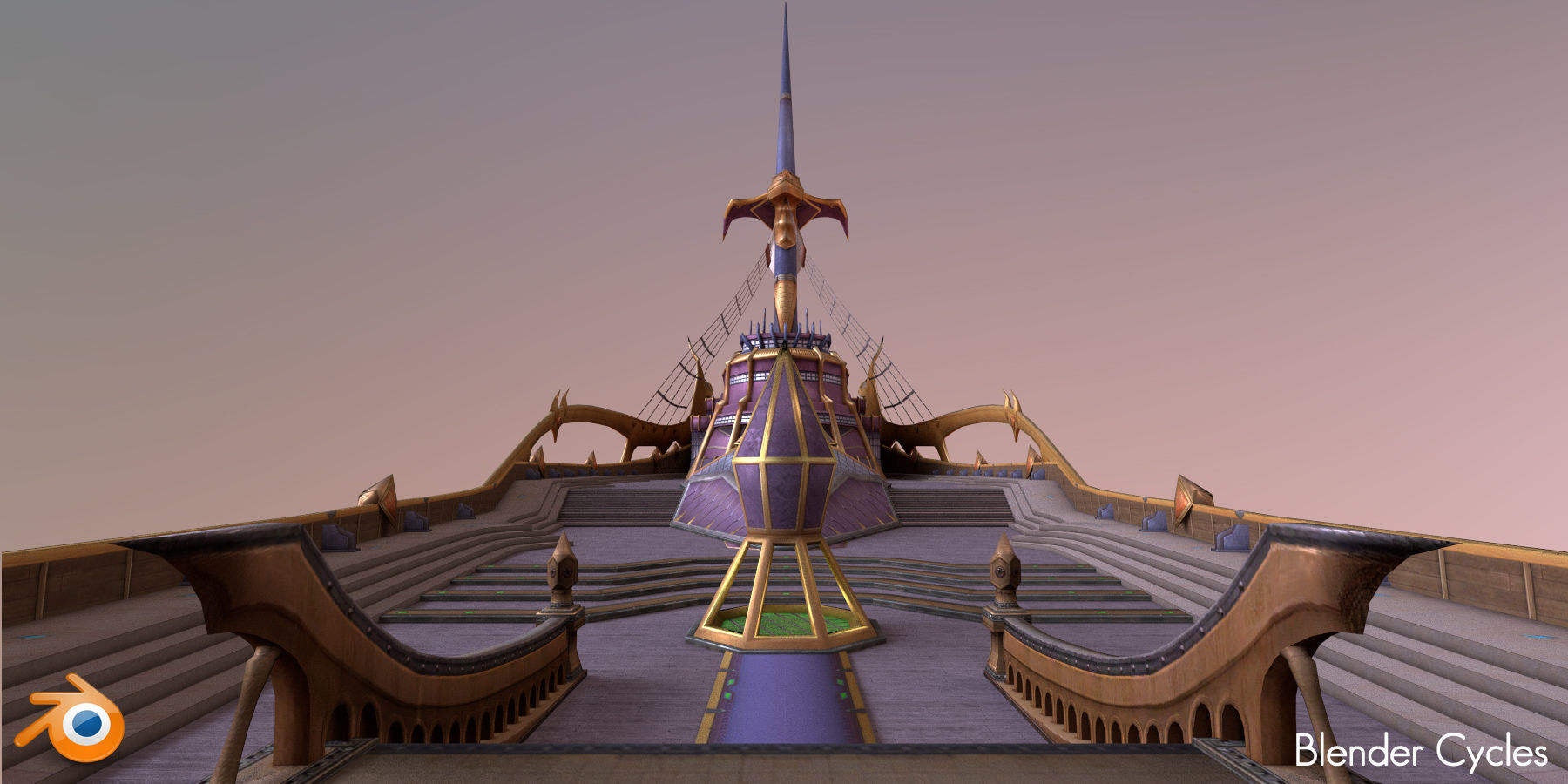 Nautilus sword Low-poly 3D model_10