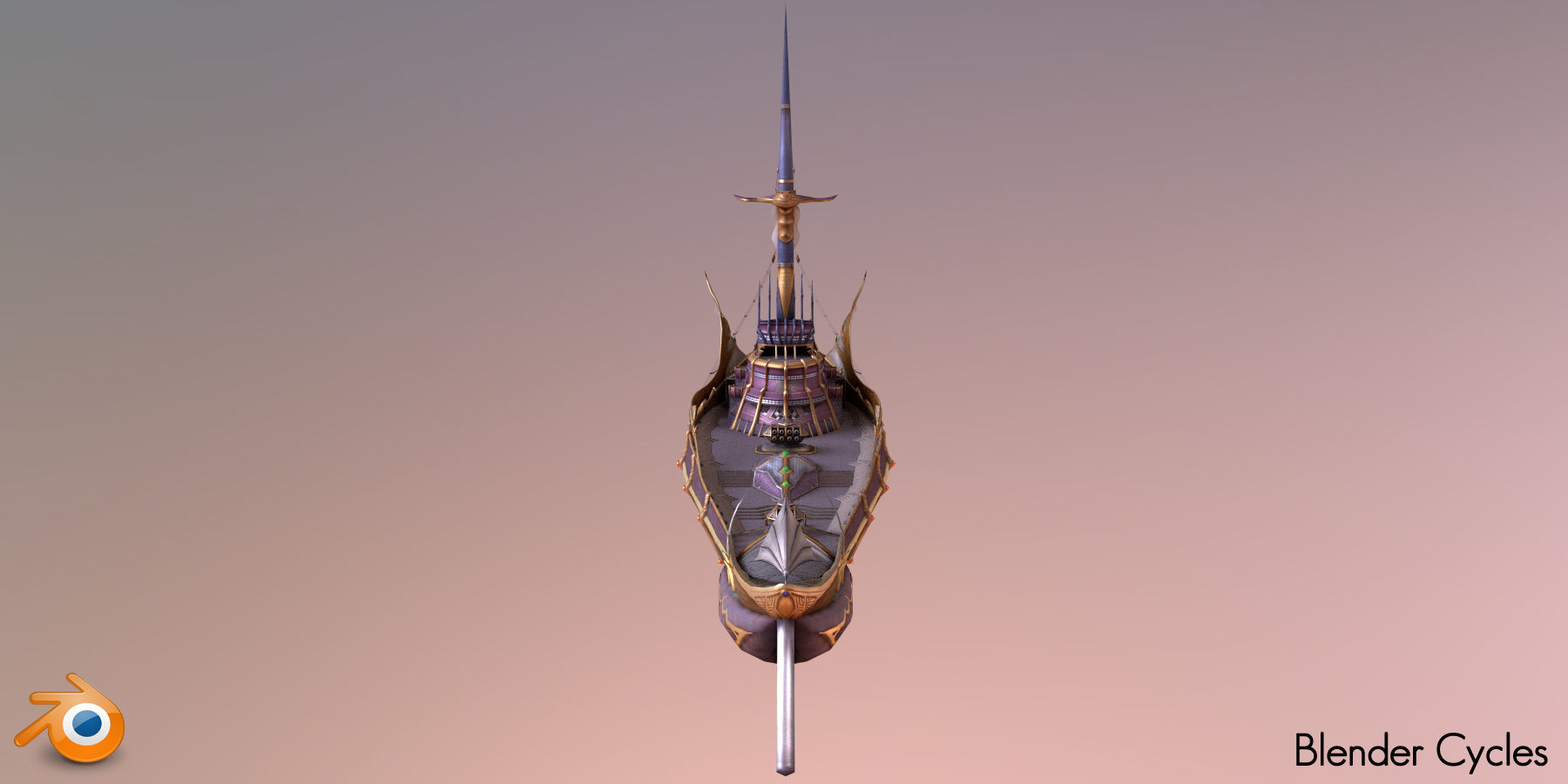 Nautilus sword Low-poly 3D model_7
