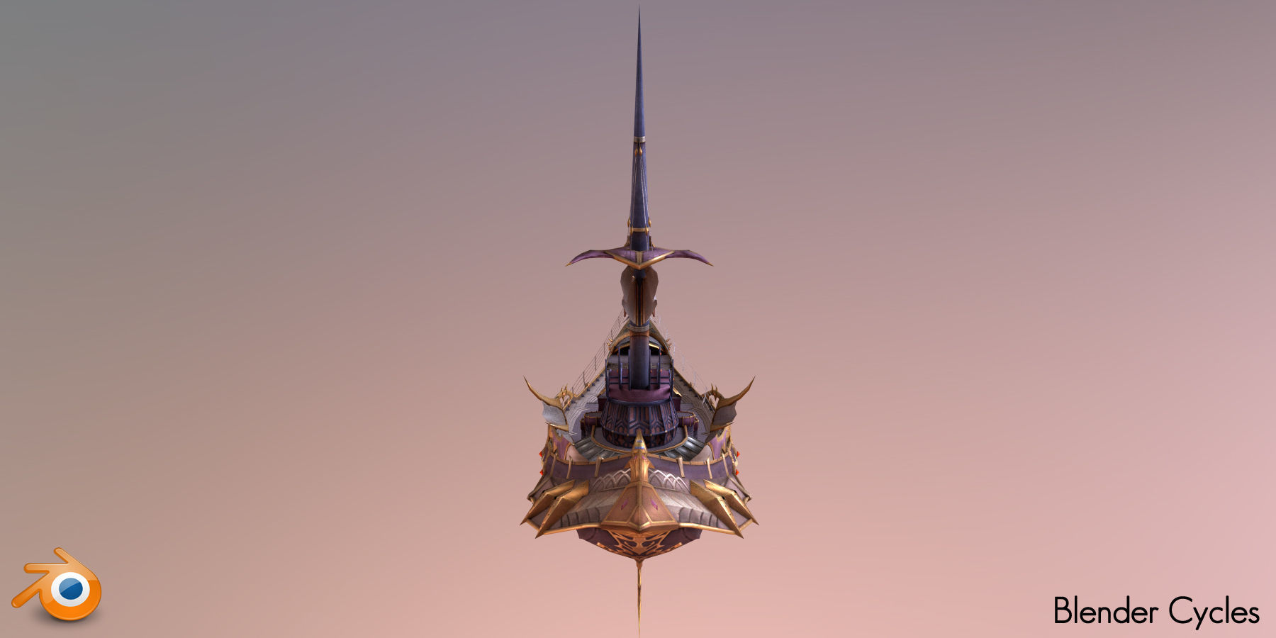 Nautilus sword Low-poly 3D model_8