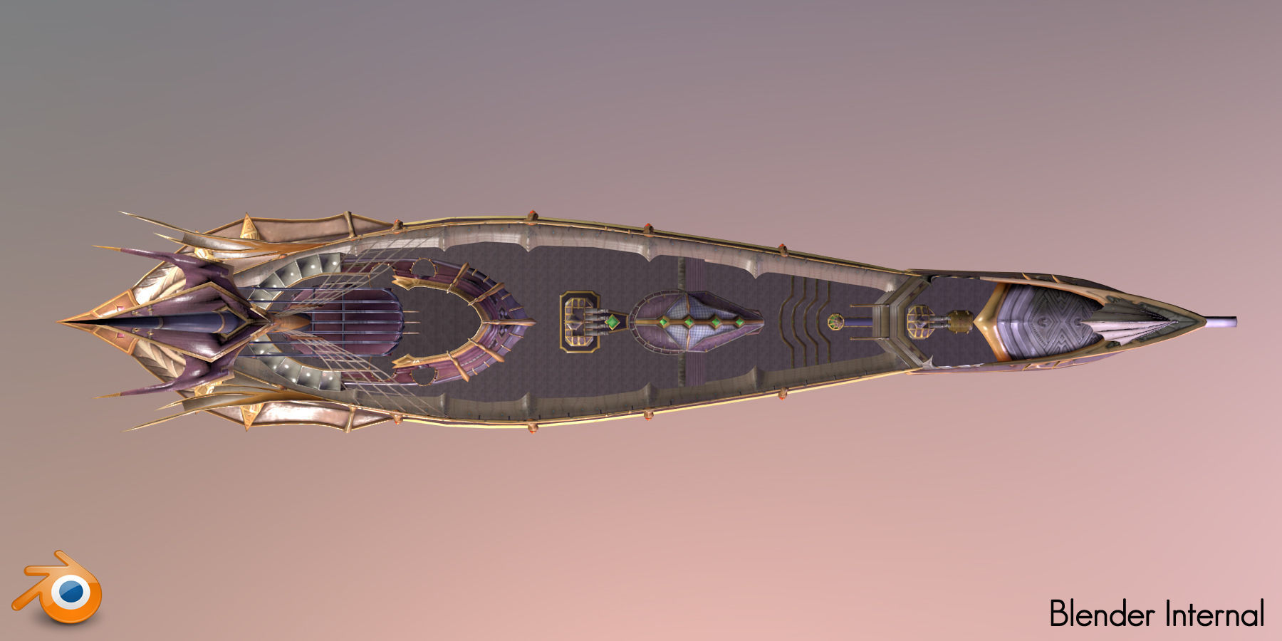 Nautilus sword Low-poly 3D model_14