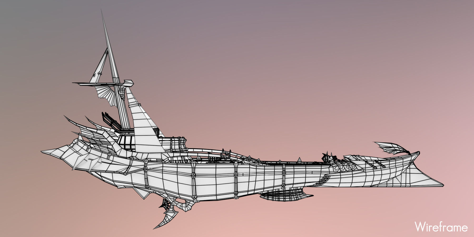 Nautilus sword Low-poly 3D model_16