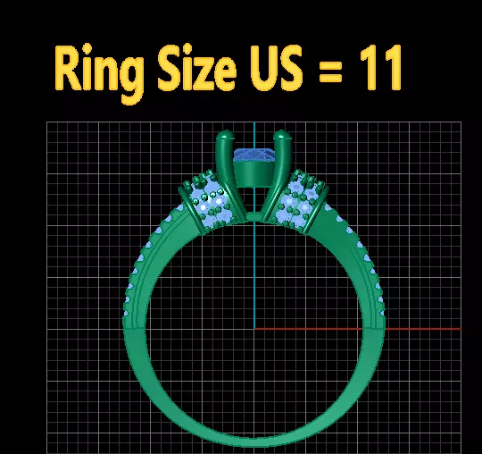 Gold Engagement Ring  3D print model_4